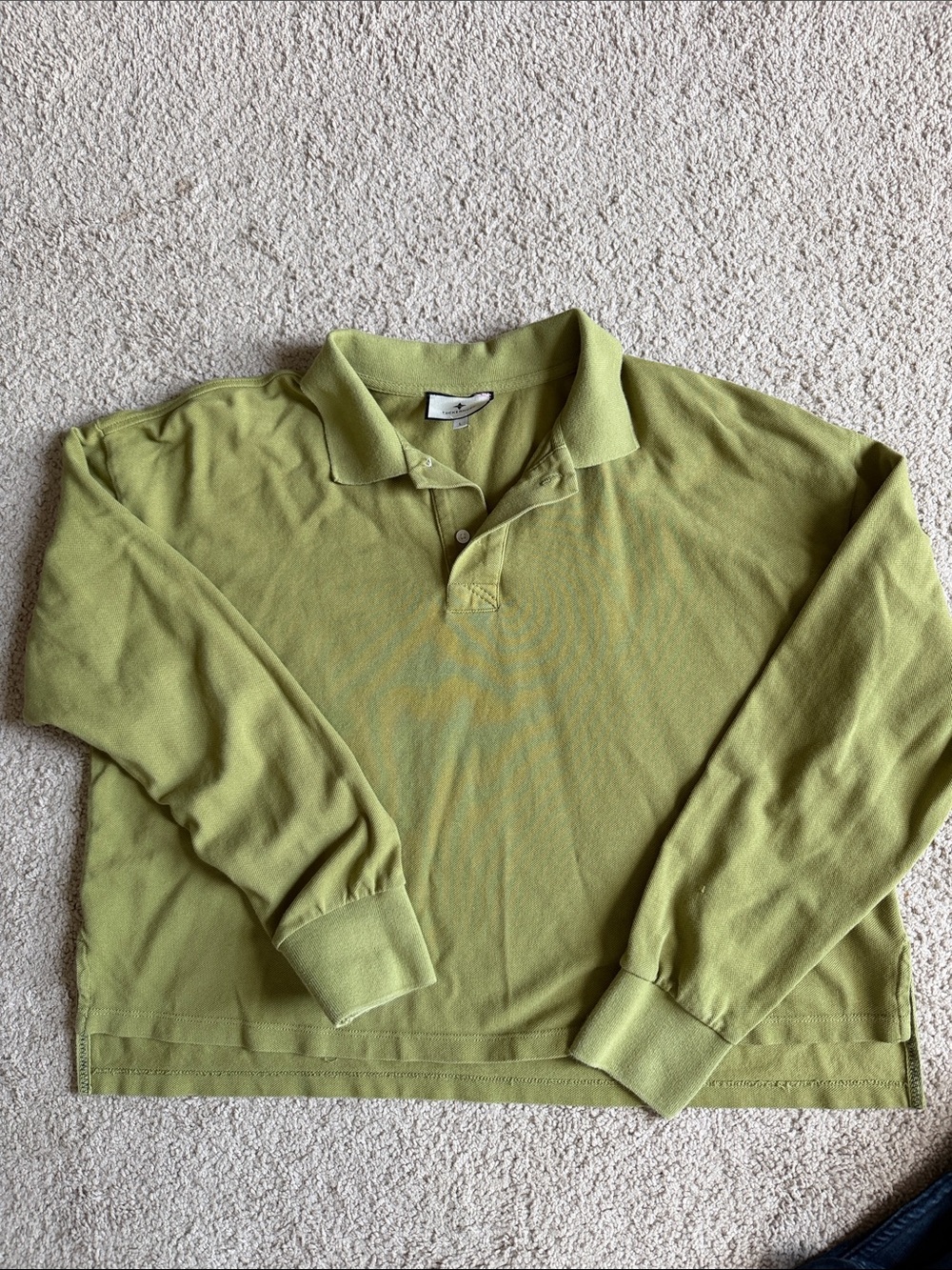 Tuckernuck Olive Green Long-Sleeve Button-Down Polo